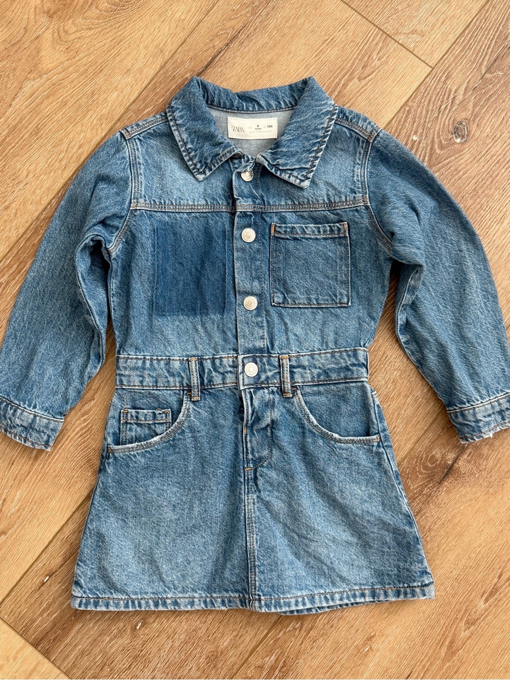 Zara Kids Denim Jacket Dress - Blue